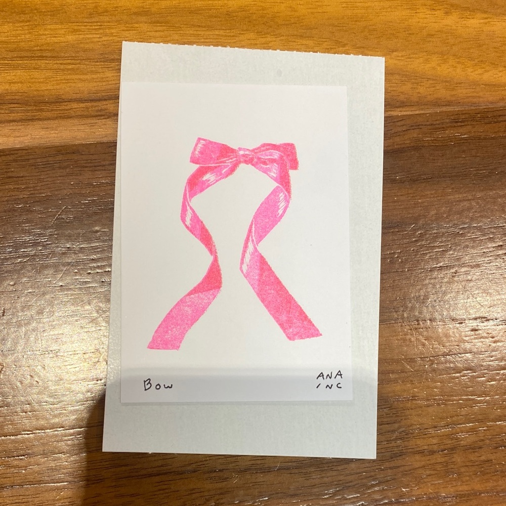 Anastasia INCIARDI Mini Print - Bow - From Providence Rhode Island
